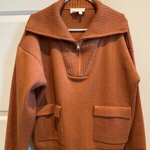 Women's Anthropologie Quarter Zip Sweater